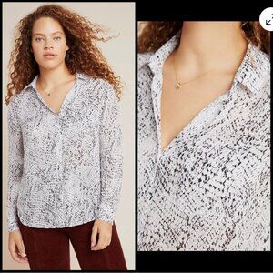 Cloth & Stone Snake Print Button Down Blouse – Anthropologie – Size M